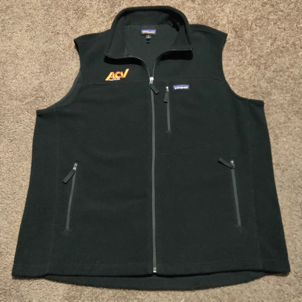 Patagonia Better Sweater Fleece Black Embroidery Vest Men's Size XL Full Zip